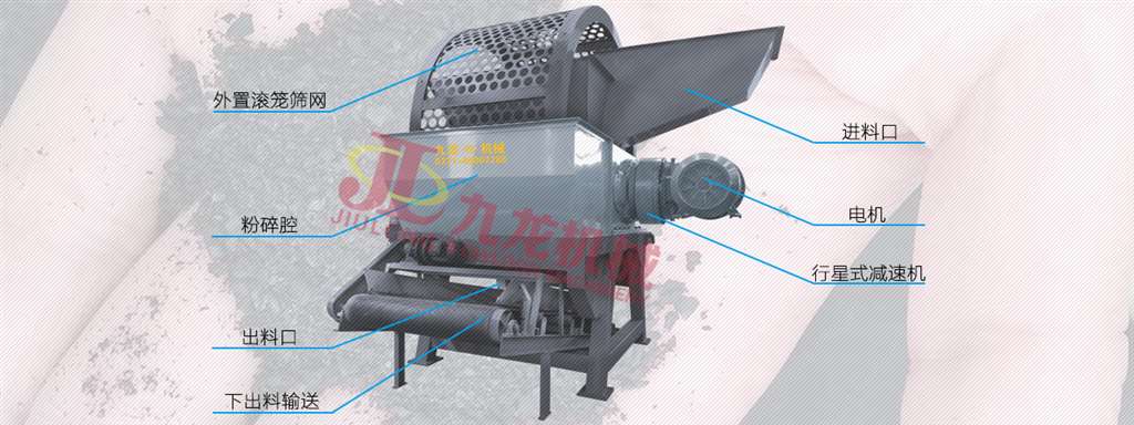 輪胎粉碎機(jī)示意圖 輪胎粉碎機(jī)示意圖